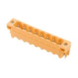 PCB plug-in connector, male header, Solder flange, THT solder connection, 5.08 mm, Number of poles: 16, 180°, Solder pin length (l): 3.2 mm, tinned, orange, Box