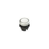 Spring-return white flush pushbutton