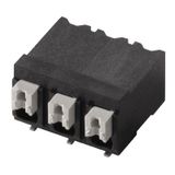 Printed circuit board terminals, 5.00 mm, Number of poles: 6, 90°, black, PUSH IN with actuator, Clamping range, max. : 1.5 mm², Tape