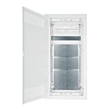 Flush-mounted media enclosure 4-rows - partition wall