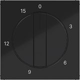Central pl mechanical time switch 0-15 min., A.x/C.x, black glass.