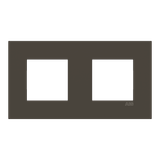 Frame 2-gang - ABB logo - Anthracite