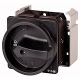 T5B-4-15682/EA/SVB-SW Main switch, T5B, 63 A, flush mounting, 4 contact unit(s), 6 pole, 1 N/O, 1 N/C, STOP function, With black rotary handle and locking ring, Lockable in