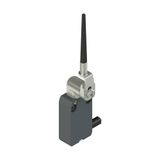 Modular prewired switch with metal revolving lever with flexible adjustable rod