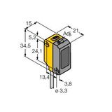 Photoelectric Sensor Laser Diffuse Mode Sensor with Adjustable Background Suppression   QS18VN6LAF