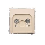 RTV final aerial socket for pass-through socket, atten.: 10dB, beige
