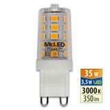 LED bulb G9, 3.5W, 3000K, CRI80, ex. angle 300°, 360° 350lm