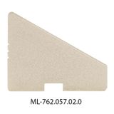 End cap for RQ without hole, silver color, 1 pc