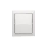 Splash-proof two way switch without pictogram, 10AX, white