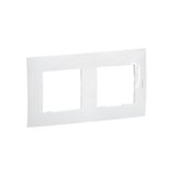 PLAQUE 2 POSTE BLANC