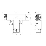 Distribution block T-distributor 5-p 25A, control