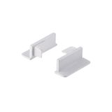 End cap for VE without hole, right, silver color, 1 pc