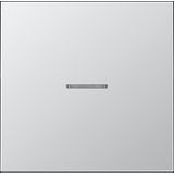 Rocker 1-gang, with lens, aluminium