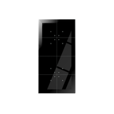 Glass touch panel; 2 modules in configuration - 4+4 touch fields, black; GP2-44-B