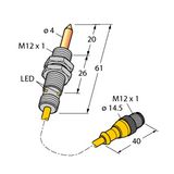 Magnetic Field Sensor With TIN Coating   NIMFE-EM12/4.0L61-UP6X-0.3XYE-RS4/S1182