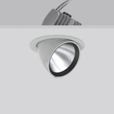 GOLAS maxi, 22 W, 2250 lm, 930, silver, on/off Recessed projectors, D 