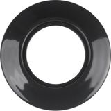 Cover frame 1-v, Series 1930 Porzellan, black porcelain
