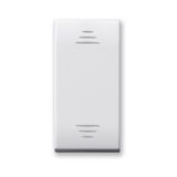 Button diverter with gem, Domus S44, RAL 9010 colour, 1P 16AX illuminable - glossy finish - 1 Mod.
