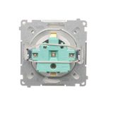 Double fiber optic sockets, beige