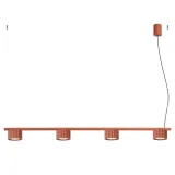 Chandelier AURA 4 red ochre Gx53