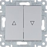 VR Double Push Button 1F - Silver Ss/Screw
