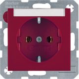 SCHUKO soc. out., S.1/B.3/B.7, red glossy
