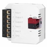 Interface with binary inputs/outputs and built-in room temperature control.