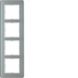 Frame 4gang, glass polarwhite