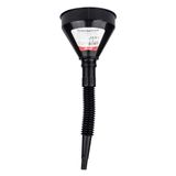 Flexible black universal funnel with strainer for fuel liquid water 13.5 cm AMIO-04036