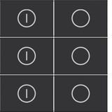 KNX pushbutton cover, 6-V, on/off, A.x/C.x, matte night black