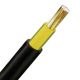 PVC Insulated Heavy Current Cable 0,6/1kV NYY-J 1x16re bk (The price is shown without markup on metals. Request a quote for accurate information)
