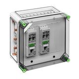 NH fuse enclosure, Type of protection IP65, Impact strength IK08, Protection class II, Rated voltage 690V AC, Halogen free
