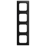 1724-915 Cover frame 4-fold black matt - Busch-balance® SI