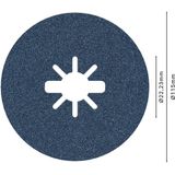 X-LOCK Fibre sanding discs, Ø115mm, G 120, R574, Best for Metal, 1pcs