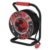 Metal cable reel, rubber-neoprene, 4s, 50m, 1.5mm2