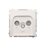 R-TV-SAT final aerial socket, atten.: 1dB, white