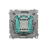 IP two-circuit switch, LED illuminated, (module), 10AX, quick connection, Silver matt, metalic