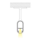Hanging aluminum profile ZE, 15x30mm, black color, Whitey diffusion, 2m