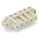 THT female header angled Pin spacing 7.5 mm light gray