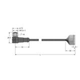 Actuator And Sensor Cable, PP-EPDM Connection Cable   WKCV12T-5/TFW