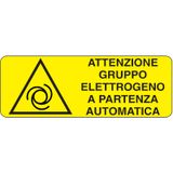 Rectangular danger sign - 350 x 125 mm