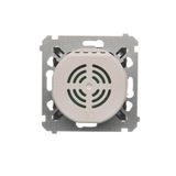 Light push button with indicator light, LED not replaceable Color: blue, (module), 10AX, quick connection, Silver matt, metalic