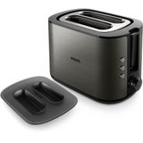 Philips Toaster | HD2651/80 Viva Collection | Power 1050 W | Number of slots 2 | Housing material Metal | Black