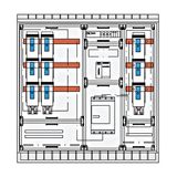 Freestanding distributor with NA switch-off, outside, 350kWp, IP44