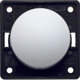 On/off switch 2pole with imprint "0", Integro - Design Flow/Pure, chr 