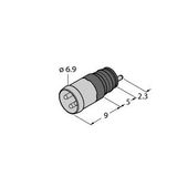 Round connector M8 x 1 / Ø 8 mm Ø 8 mm Flange Connector, Snap-on Type   ESHP3P