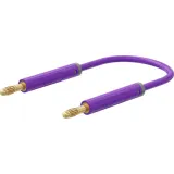 Measuring lead with (4 mm lamella plug, straight) to (4 mm lamella plug, straight), 1 m, purple, PVC, 1.0 mm², 64.1071-10026