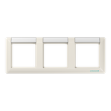 cover frame ABAS a.white m.tekstv.3-vdg.hor.