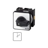 T0-1-8295/EZ Changeover switches, T0, 20 A, center mounting, 1 contact unit(s), Contacts: 2, 45 °, momentary, Without 0 (Off) position, With spring-return to 1, 1