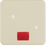 Rocker with lens, screw-on, IP44 flush mounting, white